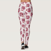 Wasserfarbe Pomegranat und Farbmuster Leggings (Rückseite)