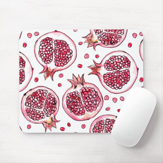 Wasserfarbe Pomegranat und Farbmuster Mousepad (Mit Mouse)