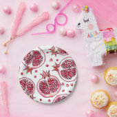 Wasserfarbe Pomegranat und Farbmuster Pappteller (Party)