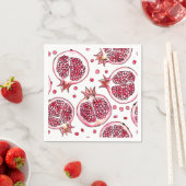 Wasserfarbe Pomegranat und Farbmuster Serviette (Beispiel)