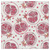 Wasserfarbe Pomegranat und Farbmuster Stoff (Nahaufnahme)