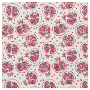 Wasserfarbe Pomegranat und Farbmuster Stoff