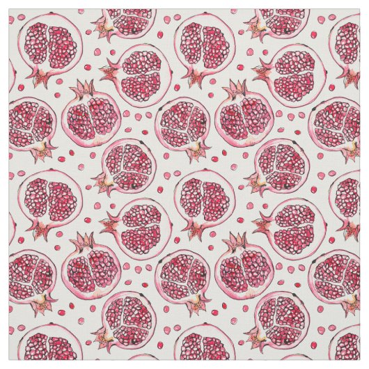Wasserfarbe Pomegranat und Farbmuster Stoff (Muster)