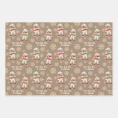 Wasserfarbe Poodle Snowflake Custom Weihnachten Geschenkpapier Set (Vorderseite 2)