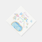 Wasserfarbe Pool Geburtstagsfeier Pool Schwimmen Serviette (Ecke)