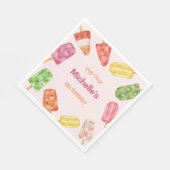 Wasserfarbe Popsiv Sommer Geburtstag Serviette (Ecke)