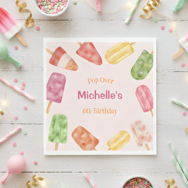 Wasserfarbe Popsiv Sommer Geburtstag Serviette