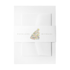 Wasserfarbe Positano Italien Hochzeit in Urlaubsor Einladungsbanderole