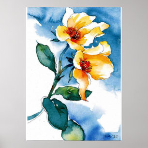 Wasserfarbe Poster