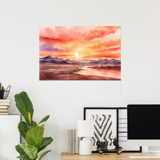 Wasserfarbe Poster (Heimbüro)