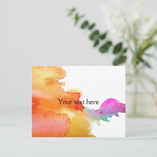 Wasserfarbe Postkarte (Stehend Vorderseite)