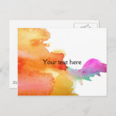 Wasserfarbe Postkarte (Vorne/Hinten)