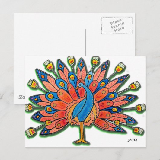 Wasserfarbe Postkarte (Vorne/Hinten)