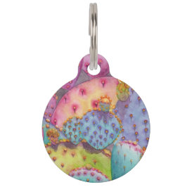 Wasserfarbe Prickly Pear Cactus Southwest Custom Haustiermarke