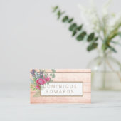 Wasserfarbe Protea Floral Rustikal Visitenkarte (Stehend Vorderseite)