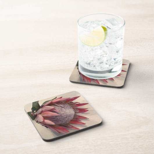 Wasserfarbe Protea Getränkeuntersetzer (Rechte Seite)