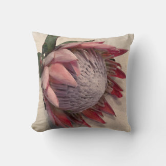 Wasserfarbe Protea Kissen