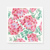 Wasserfarbe Protea Serviette (Vorderseite)