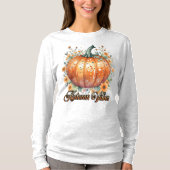 Wasserfarbe Pumpkin Autumn Vibes T-Shirt (Vorderseite)
