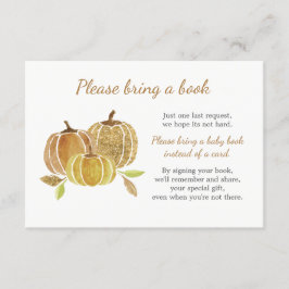 Wasserfarbe Pumpkin Baby Dusche bringen eine Book  Einladung