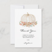 Wasserfarbe Pumpkin Baby Dusche Dankeskarte (Vorderseite)