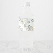 Wasserfarbe Pumpkin Baby Dusche Wasserflaschenetikett (Rückseite)