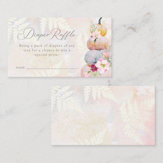 Wasserfarbe Pumpkin Baby Duschkabine Windelwanne Begleitkarte (Vorne/Hinten)