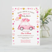 Wasserfarbe Pumpkin Blue LKW Drive by Baby Shooter Einladung (Stehend Vorderseite)