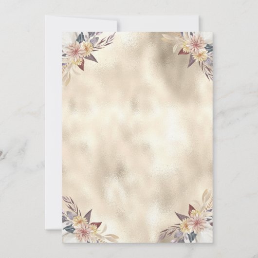 Wasserfarbe Pumpkin Blume Kinderdusche Einladung (Rückseite)