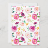 Wasserfarbe Pumpkin Fall Girl Babydusche Einladung (Rückseite)