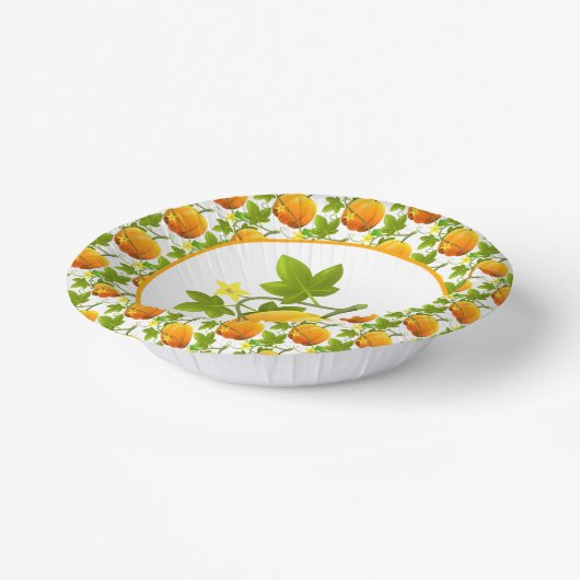 Wasserfarbe Pumpkin Fall Jahreszeit / Erntedank Pappteller (Gewinkelt)