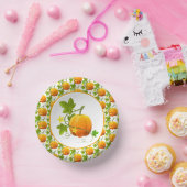 Wasserfarbe Pumpkin Fall Jahreszeit / Erntedank Pappteller (Party)