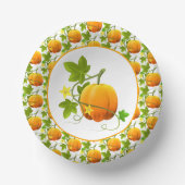 Wasserfarbe Pumpkin Fall Jahreszeit / Erntedank Pappteller (Vorderseite)