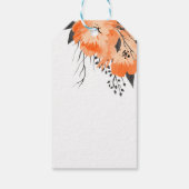 Wasserfarbe Pumpkin & Florals Baby Dusche Gefallen Geschenkanhänger (Rückseite)