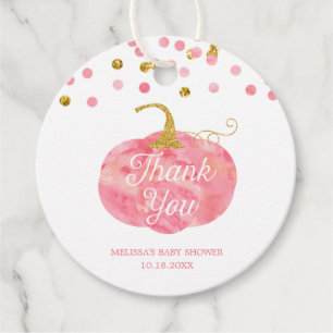 Wasserfarbe Pumpkin Glitzer Fall Girl Babydusche Geschenkanhänger