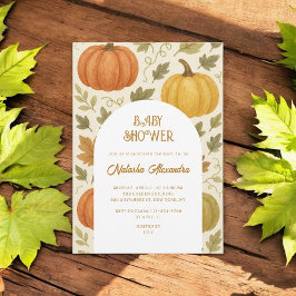 Wasserfarbe Pumpkin Herbst Bläserndusche Einladung