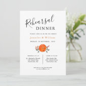 Wasserfarbe Pumpkin Hochzeit Probe Abendessen Ankündigung (Stehend Vorderseite)