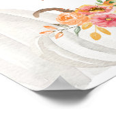 Wasserfarbe Pumpkin Hochzeit Willkommenszeichen Poster (Ecke)