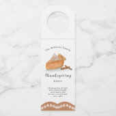 Wasserfarbe Pumpkin Kuchen Ahorn Blätter Erntedank Flaschenanhänger (Vorderseite)