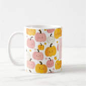 Wasserfarbe Pumpkin Muster mit Namen Kaffeetasse (Links)