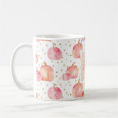 Wasserfarbe Pumpkin Muster mit Namen Kaffeetasse (Links)