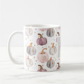 Wasserfarbe Pumpkin Muster mit Namen Kaffeetasse (Links)
