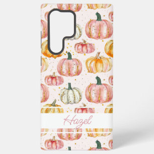 Wasserfarbe Pumpkin Muster mit Namen Samsung Galaxy Hülle