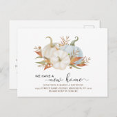 Wasserfarbe Pumpkin Neue Zuhause Moving Ankündigun Postkarte (Vorne/Hinten)