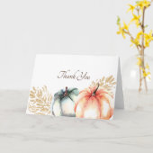 Wasserfarbe Pumpkin Orange Sage Gold Vielen Dank Karte (Gelbe Blume)