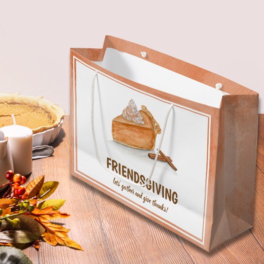 Wasserfarbe Pumpkin Pie Friendsgiving Erntedank Große Geschenktüte