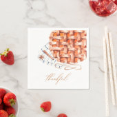 Wasserfarbe Pumpkin Pie Friendsgiving Serviette (Beispiel)