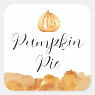 Wasserfarbe Pumpkin Pie Square Sticker