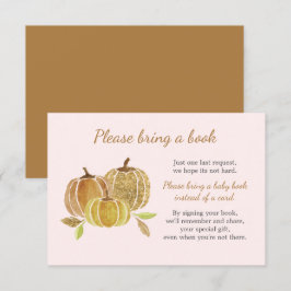 Wasserfarbe Pumpkin Pink Babydusche Buchkarte Einladung