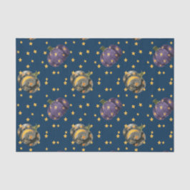 Wasserfarbe Pumpkin Stars Muster Halloween Seidenpapier